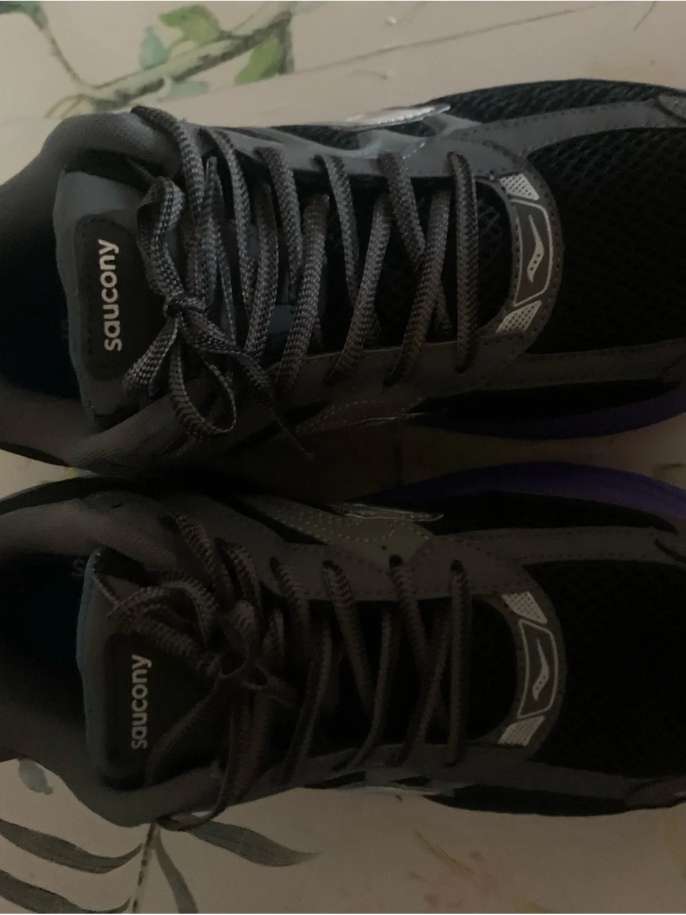 Saucony Black Sneakers with Purple, Teal & Red Accents
